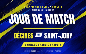 🏉 Le DRL reçoit Saint-Jory au Gymnase Charlie Chaplin
