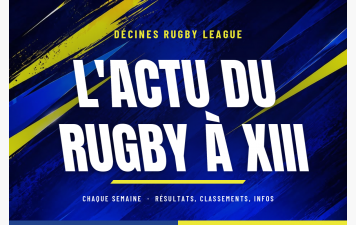 L'ACTU Rugby à XIII - Semaine du 26 Octobre au 2 Novembre 2026