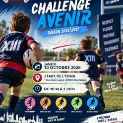 🏉⭐Challenge Avenir - Catégories U5 à U13 de 9h30 à 13h00 au Stade de l'Enna (Villeurbanne)