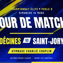 🏉 Le DRL reçoit Saint-Jory au Gymnase Charlie Chaplin
