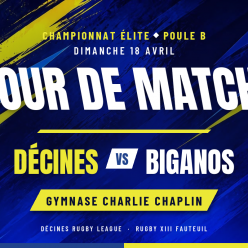 🏉 Le DRL reçoit Biganos au Gymnase Charlie Chaplin